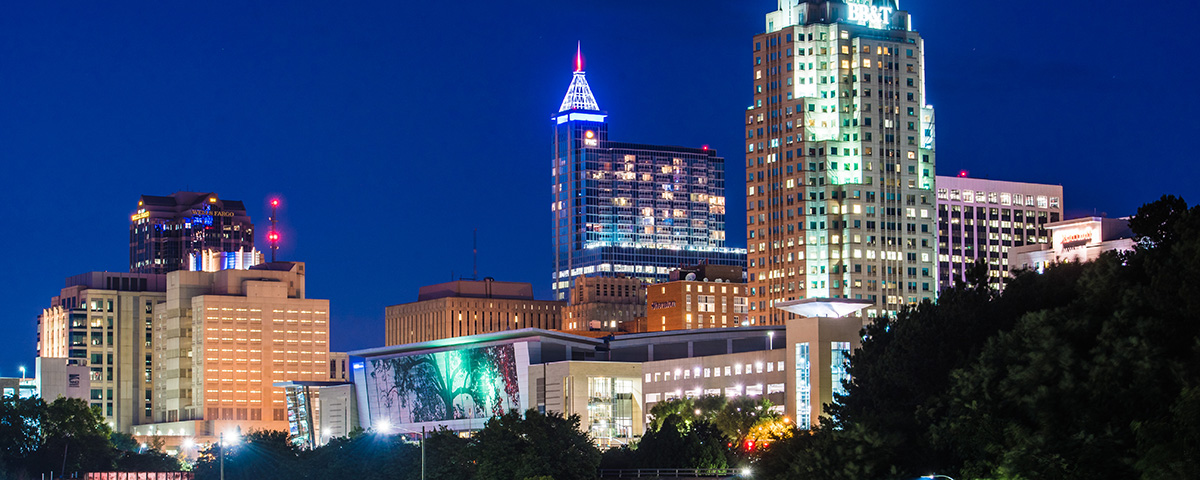 Raleigh Skyline at Night