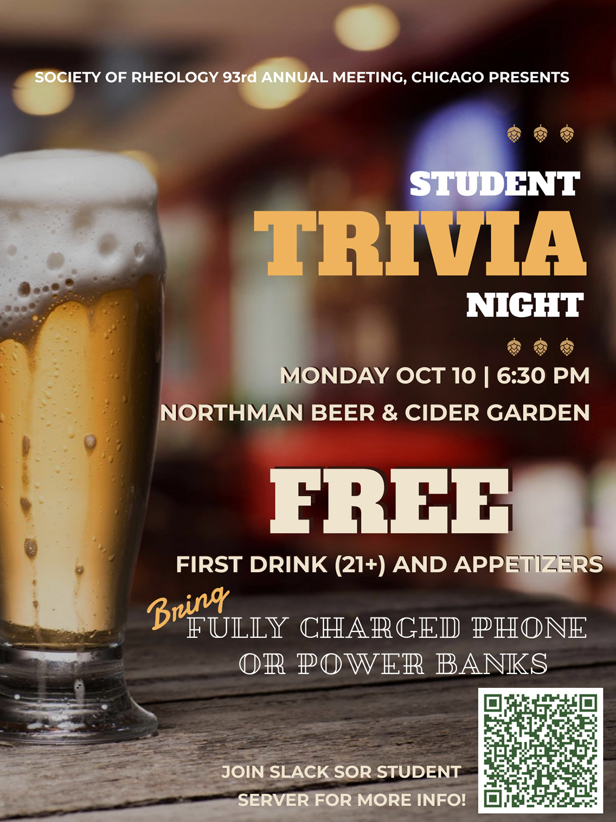 SoR Chicago Student Trivia Night Flyer