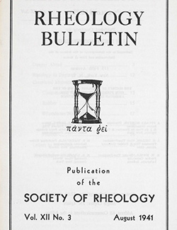 Rheology Bulletin Vol. 12 No. 3 Aug 1941