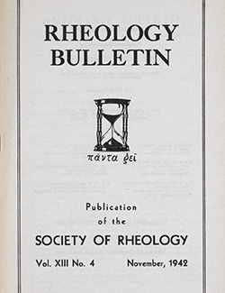 Rheology Bulletin Vol. 13 No. 4 Nov 1942