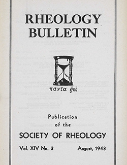 Rheology Bulletin Vol. 14 No. 3 Aug 1943