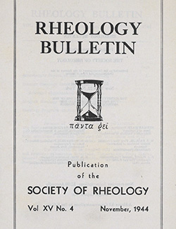 Rheology Bulletin Vol. 15 No. 4 Nov 1944
