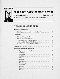 Rheology Bulletin Vol. 16 No. 3 Aug 1945
