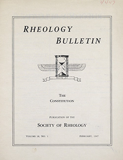 Rheology Bulletin Vol. 18 No. 1 Feb 1947
