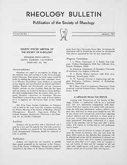 Rheology Bulletin Vol. 36 No. 1 Jan 1967