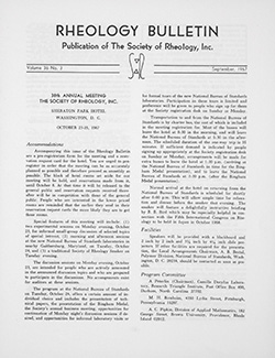 Rheology Bulletin Vol. 36 No. 3 Sep 1967