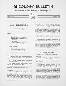 Rheology Bulletin Vol. 37 No. 3 Aug 1968