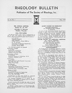 Rheology Bulletin Vol. 46 No.1 May 1977
