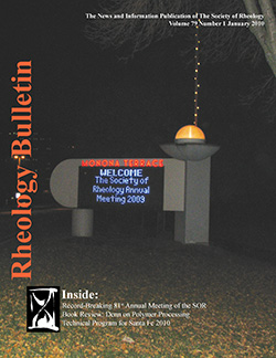 Rheology Bulletin Vol. 79 No. 1 Jan 2010