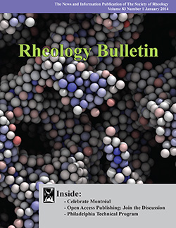 Rheology Bulletin Vol. 83 No. 1 Jan 2014