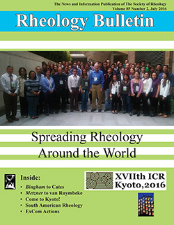 Rheology Bulletin Vol. 85 No. 2 Jul 2016