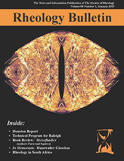 Rheology Bulletin Vol. 88 No. 1 Jan 2019