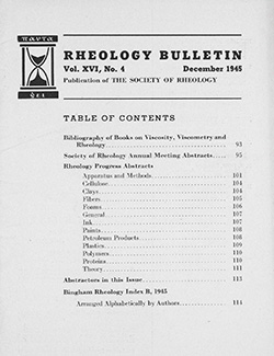 Rheology Bulletin Vol. 16 No. 4 Dec 1945