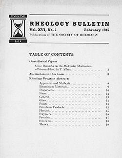 Rheology Bulletin Vol. 16 No. 1 Feb 1945