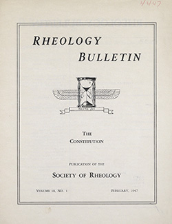 Rheology Bulletin Vol. 18 No. 1 Feb 1947