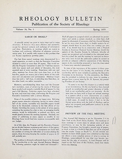 Rheology Bulletin Vol. 24 No. 1 Spr 1955