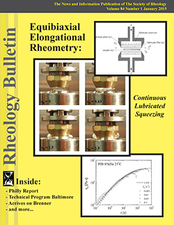 Rheology Bulletin Vol. 84 No. 1 Jan 2015