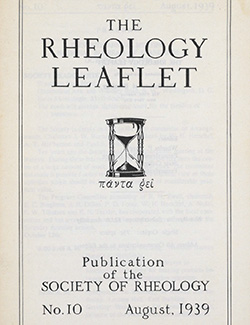 The Rheology Leaflet No. 10 Aug 1939