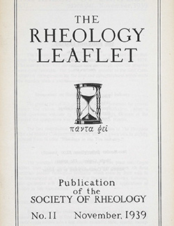 The Rheology Leaflet No. 11 Nov 1939