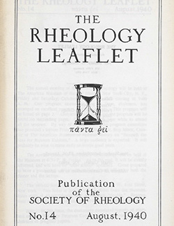 The Rheology Leaflet No. 14 Aug 1940