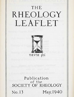 The Rheology Leaflet No. 13 May 1940