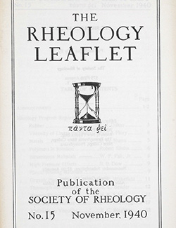 The Rheology Leaflet No. 15 Nov 1940